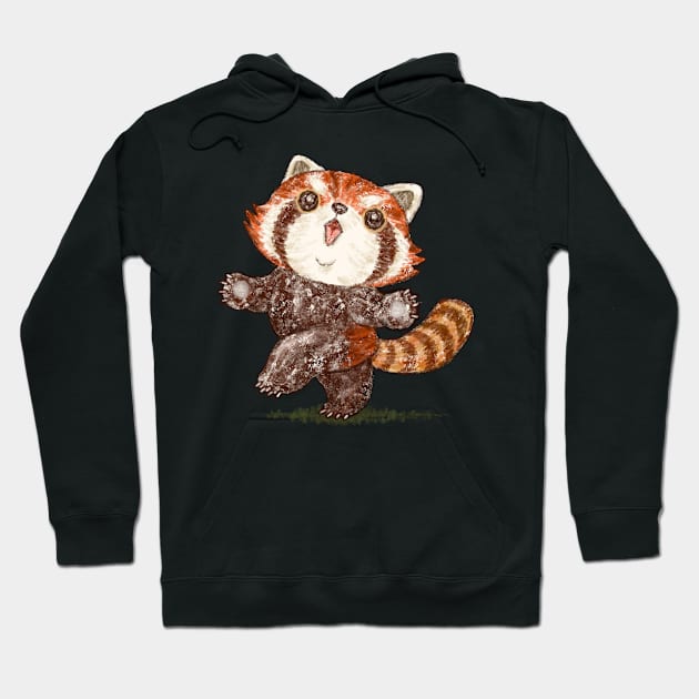 Dancing red panda Hoodie by sanogawa